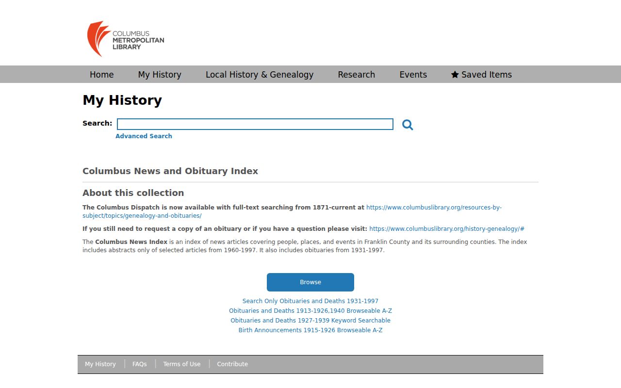 Clinton Township city directory companion news and obituary index at Columbus Metropolitan Library