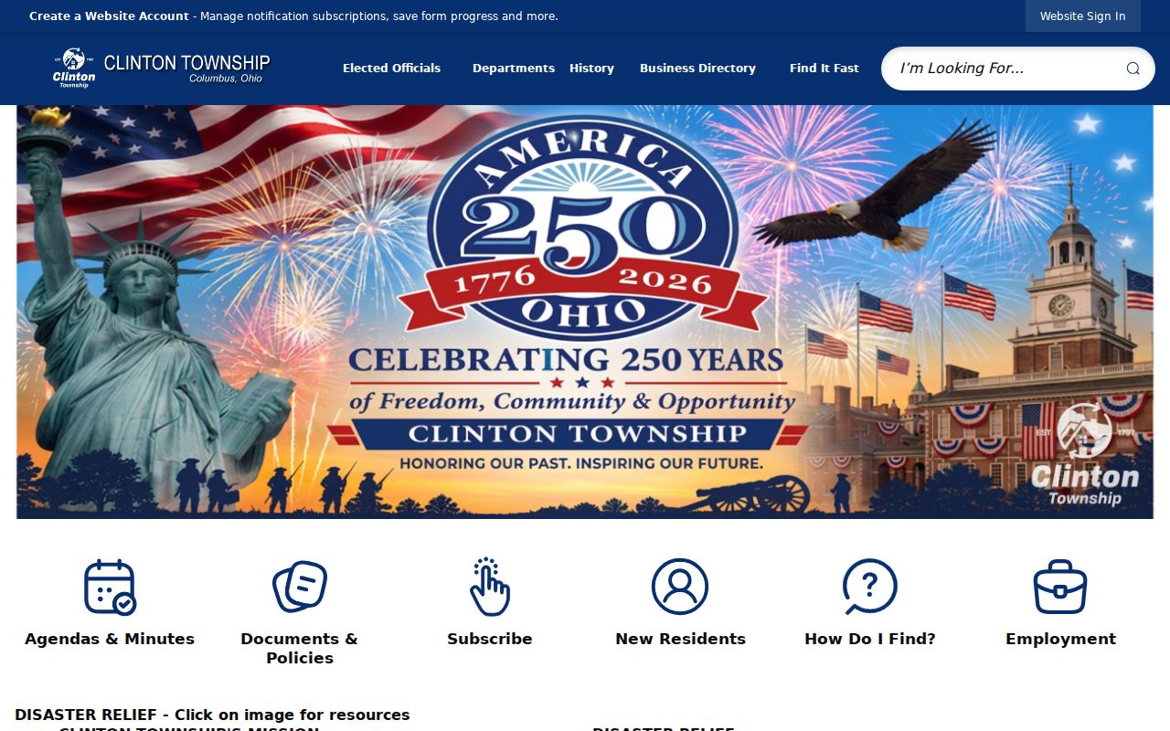 Clinton Township residents directory official township records contact page