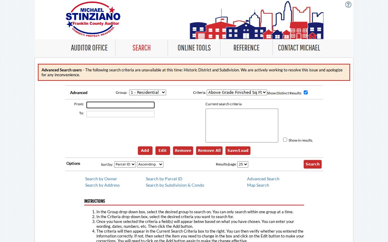 Clinton Township street directory Auditor advanced address search
